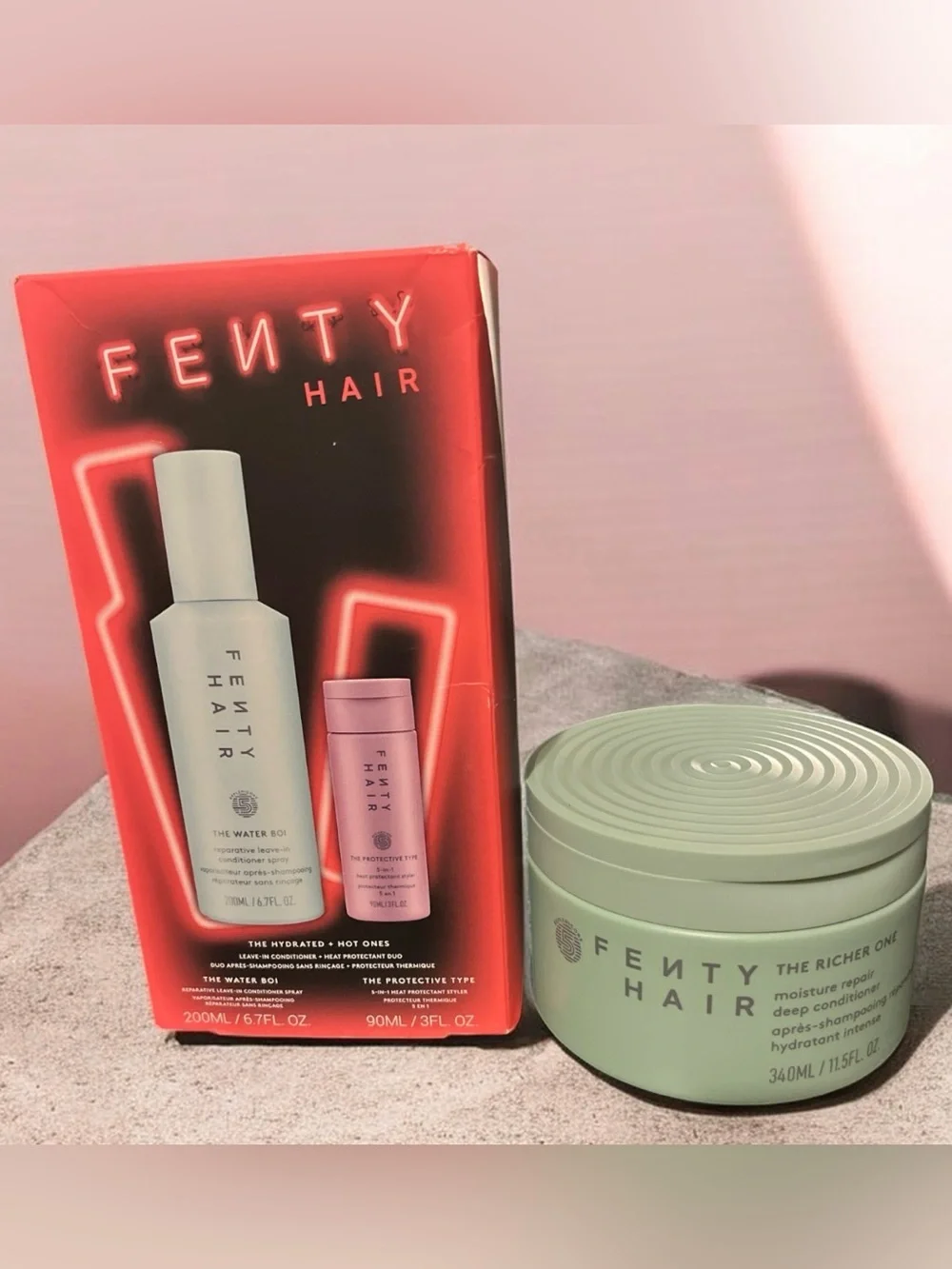 Fenty Hair The Water Boi & Protective Type Duo + Richer One Deep Conditioner